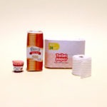 Free template of bread miniature, jam miniature, toilet paper miniature, dollhouse miniatures