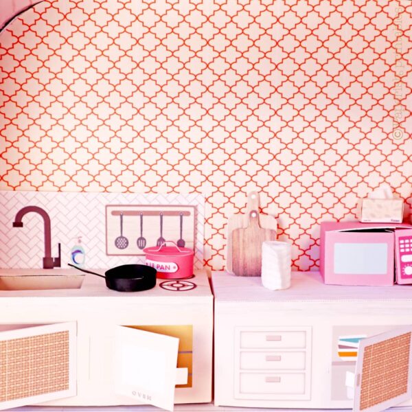 Dolls house wallpaper 1/12th Floor Tiles Walls Bathroom Kitchen White#R051 