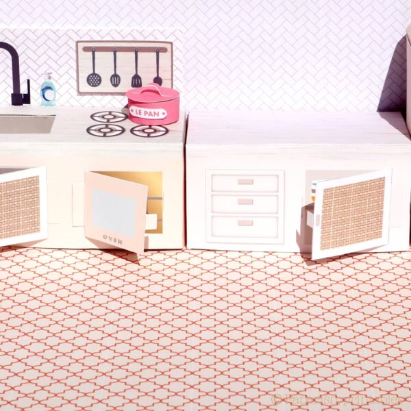 Free doll house wallpaper printables and how to make them - Paperish  Printables | Printable DIY dollhouse miniatures kit