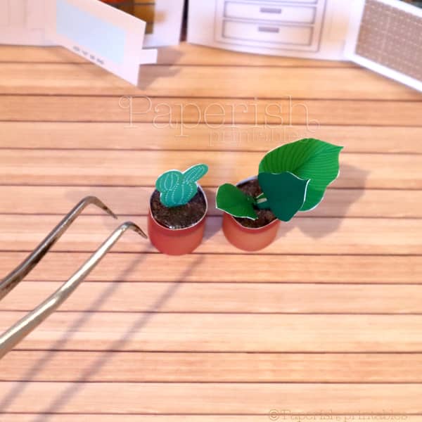 how to make miniature plants for dollhouse