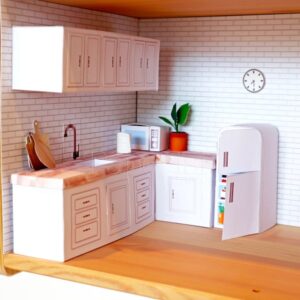 Easy way to make your own dollhouse kitchen