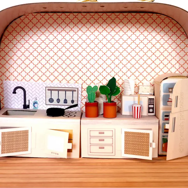 1:12 DIY miniature plants template printables for dollhouse