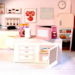 Printable template of 1:12 scale miniature kitchen counter
