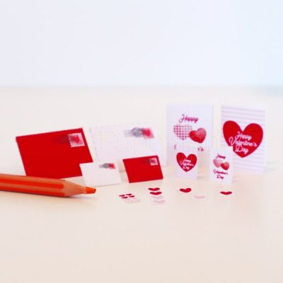 Miniature printables Valentines Card