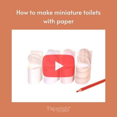 How to make miniature toilet with paper